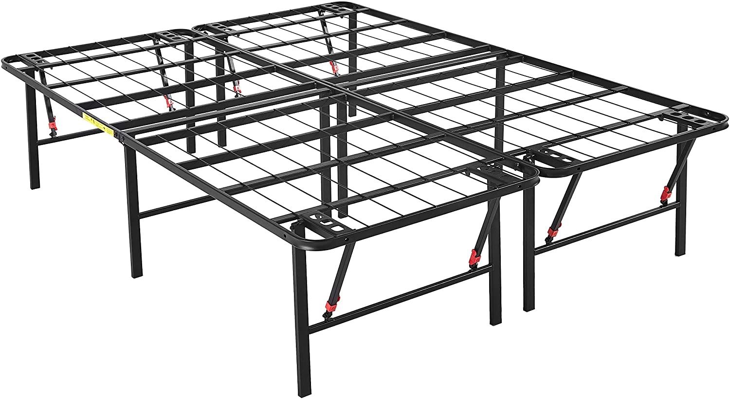 AmazonBasics Foldable, 14" Metal Platform Bed Frame with Tool-Free Assembly, No Box Spring Needed - Full