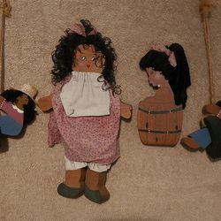 Hand Crafted Little Wooden Girls $5 each