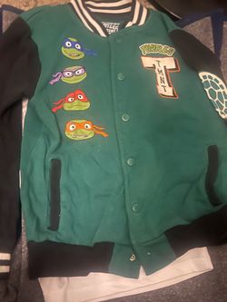 Ninja turtle jacket kids small sadly missing a button
