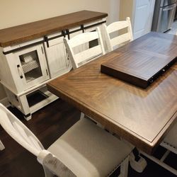 Dining Room Furniture Set ✨ Extension Table And Chairs ⭐$39 Down Payment with Financing ⭐ 90 Days same as cash