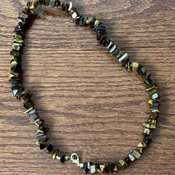 New 17 Inch Tiger Eye Stone Necklace