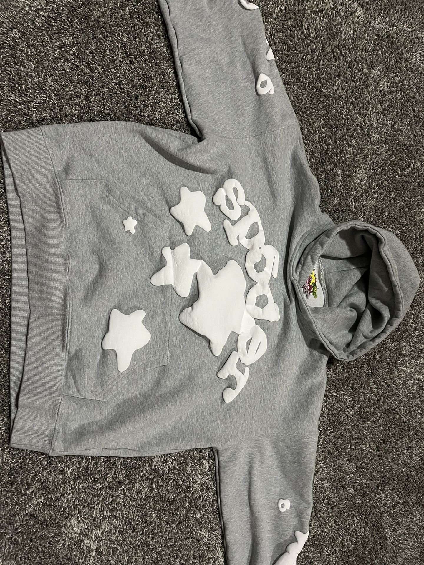 Grey Beluga Spider Hoodie