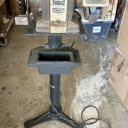 Vtg Craftsman Split Phase Grinder on Clark Cast Iron Stand
