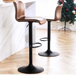 HeuGah Swivel Bar Stools Set of 2, Adjustable