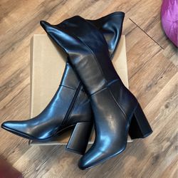Steve Madden Women's Lizah Knee-High Block-Heel Dress Boots Size 8