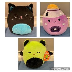 NWT Halloween Small Squishmallows ‘Kensington’ ‘Eponine’ & ‘Leap’ (3)
