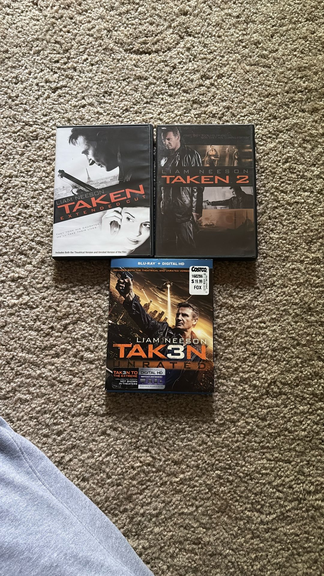 Taken (1,2&3) DVDS