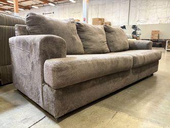 ASHLEY Slate Grey Plush Sofa