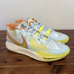 Nike Air Zoom Kyrie 8 Basketball Shoes Mens 12 Glacier Blue Yellow Strike NIB