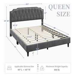 Brand new queen bed frame with a brand new mattress of your choice $390 - $450 ❗️Free same day delivery ❗️Hablo español