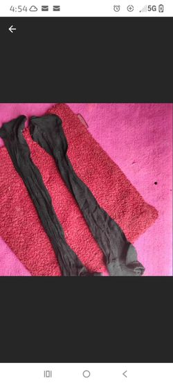 Five Matching Pairs of Black Women's New Knee Highs