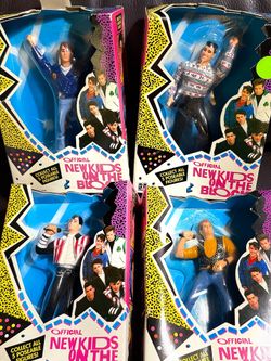 Sweet 🙌!! Vintage 1990 New Kids on the Block NKOTB Hasbro Figures – 4 Boxed !