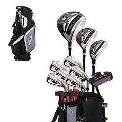 Precise M5 Men’s Golf Set 460cc Driver Wood Hybrid 5-PW Irons Putter Right Hand  Open box item is new!  The Precise M5 Men's Golf Set is a complete cl