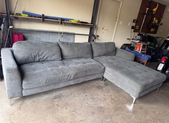 Grey sectional couch