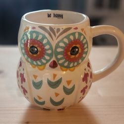Be Happy Owl Mug 