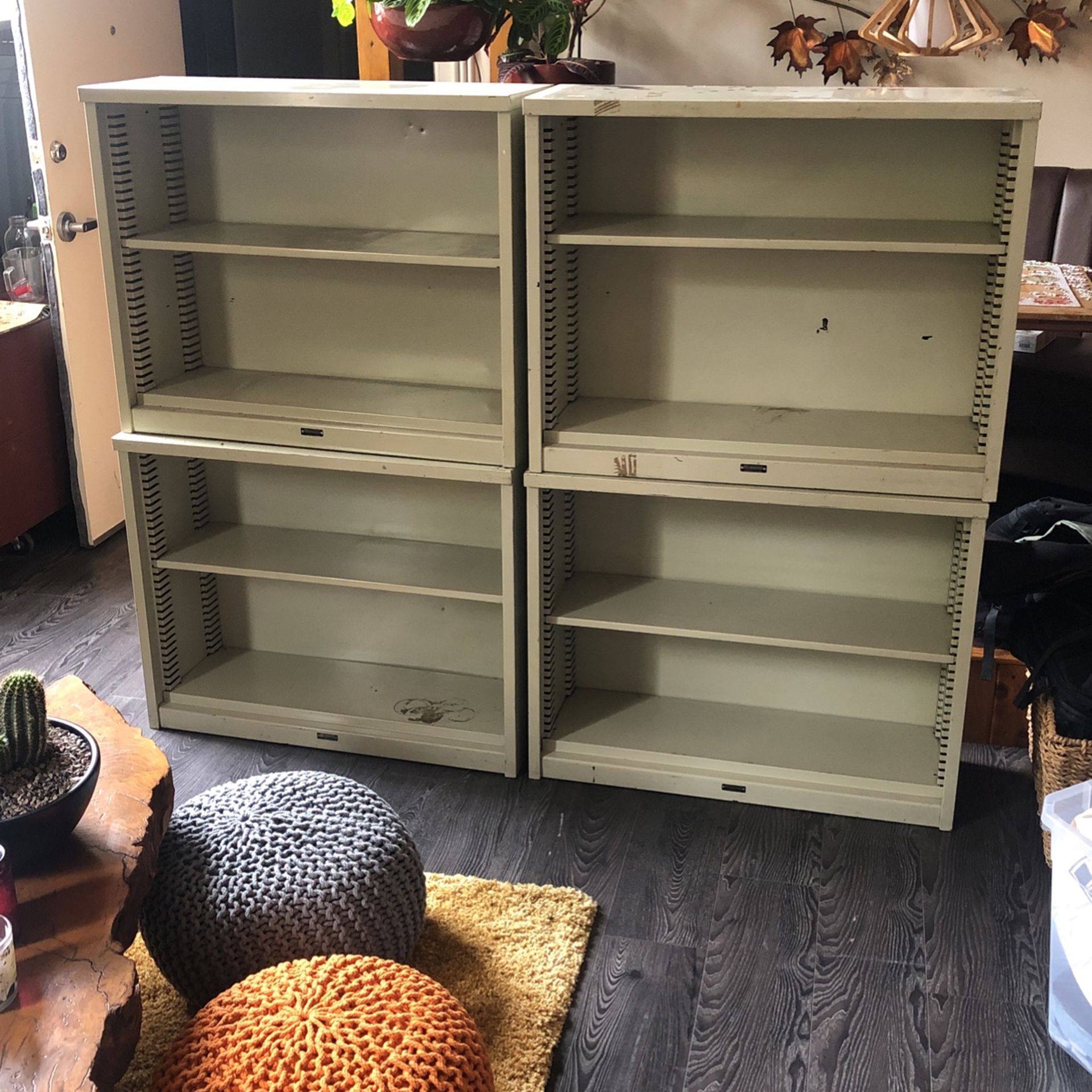 Vintage Metal Office Shelves Shelving