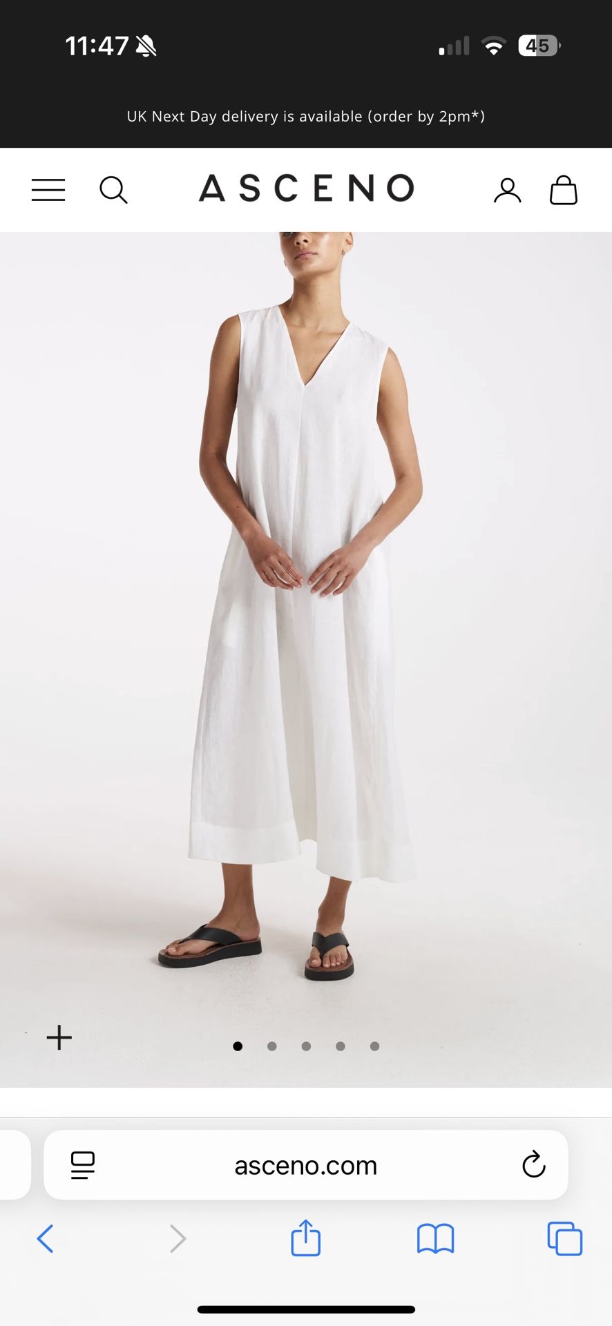 ASCENO Maxi Dress Off White