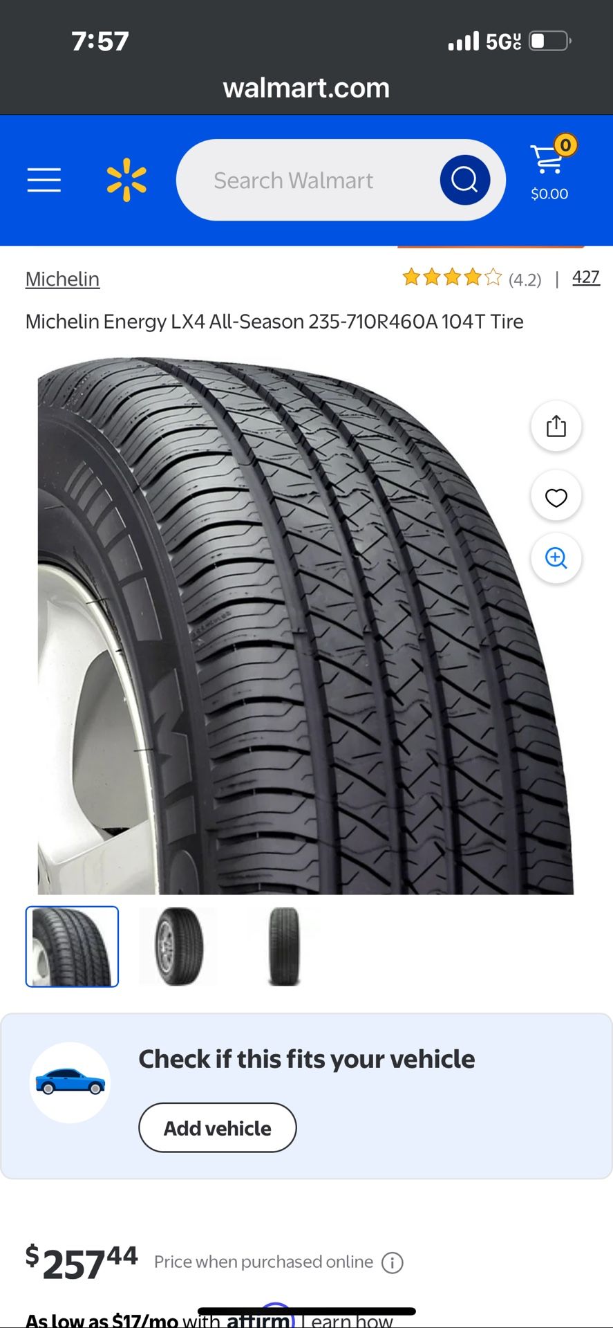 2017-2019 Honda Odyssey Rim With Tire