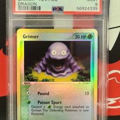 2003 EX Dragon Grimer Reverse Holo PSA 9