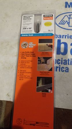 Structural screws exterior grade