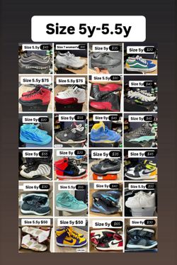 Jordan’s Nikes & more wize 5y & 5.5y youth cheap