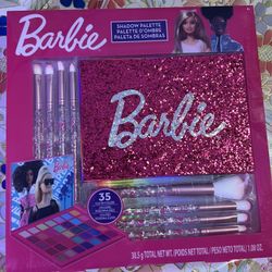 Barbie make up brushes and palette