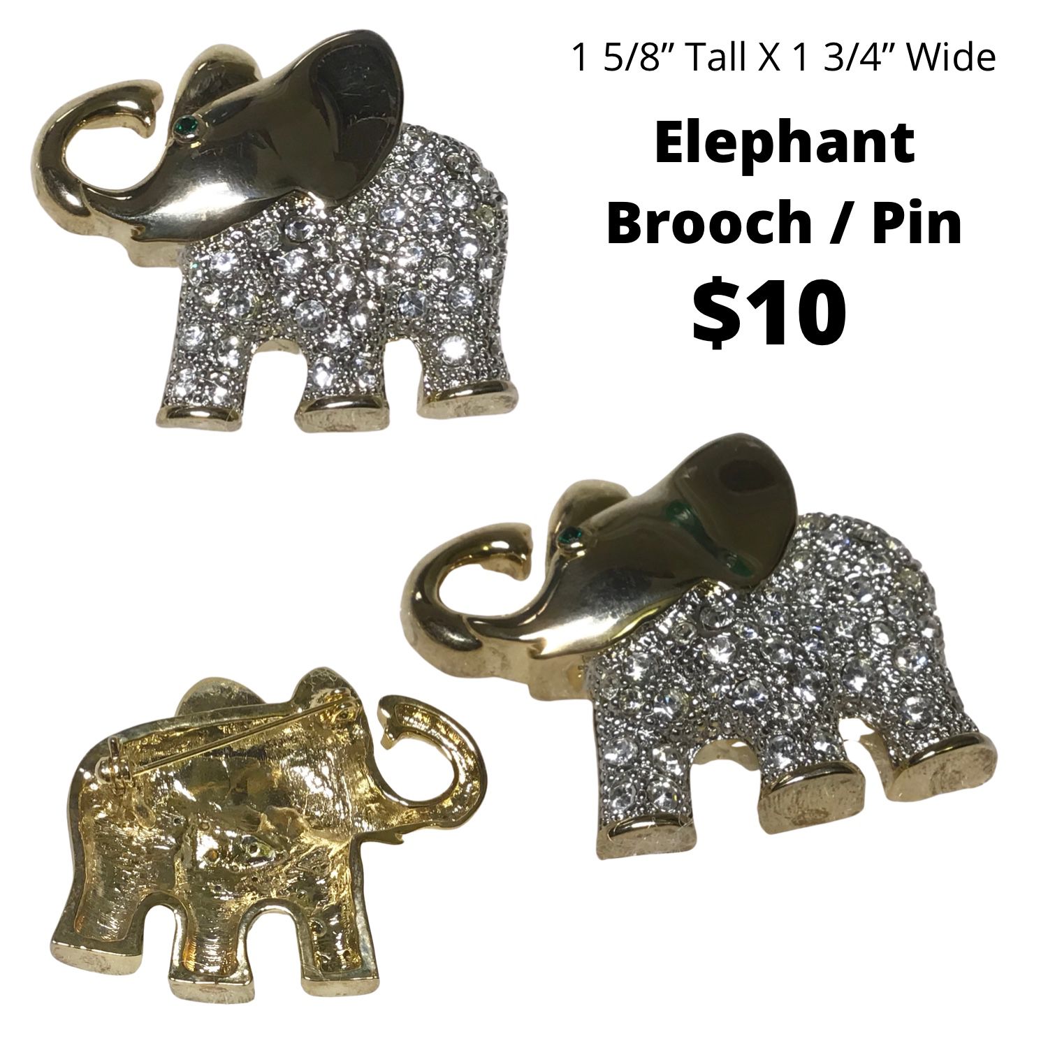 Elephant Brooch Pin Jewelry 
