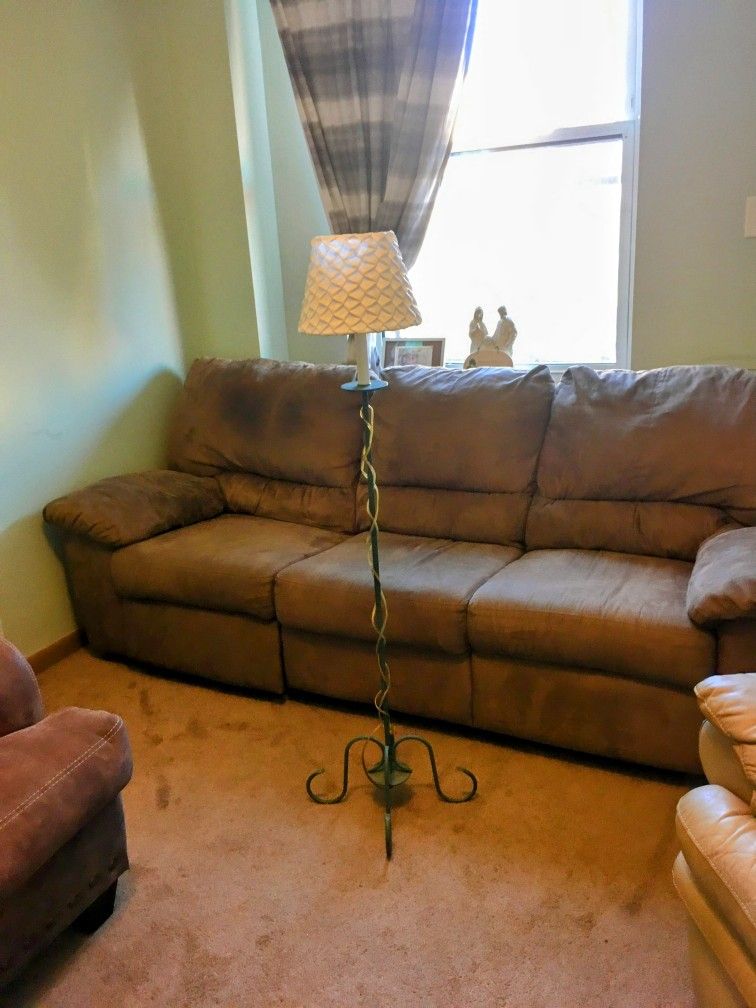 Vintage Light Green Floor Lamp
