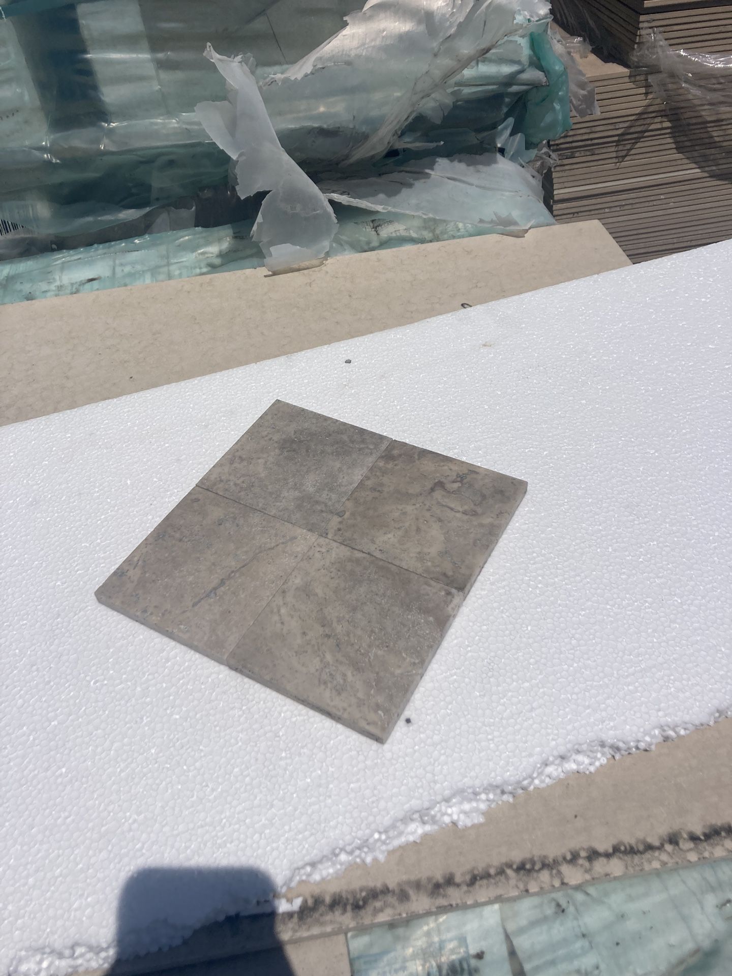 Silver Travertine Tile 4 X4 Honed And Filled