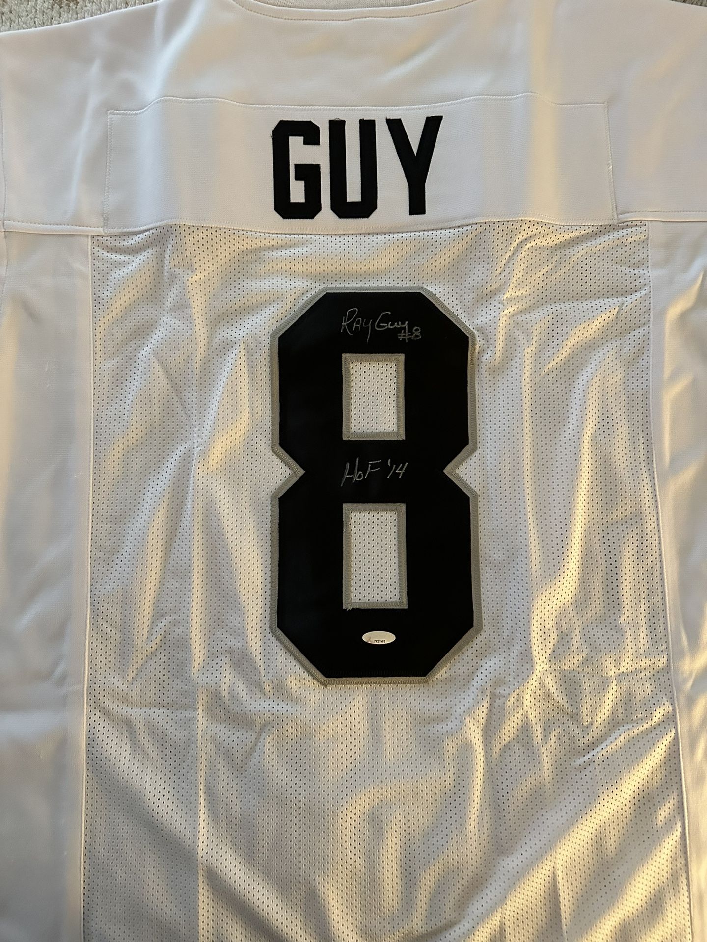 Ray Guy Signed Stitched Raiders Jersey