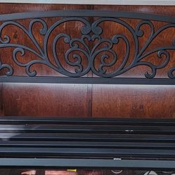  50" Cast Iron Steel Frame Garden Bench in Black
With 3 Cushions 