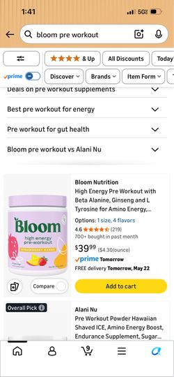 Bloom Pre workout