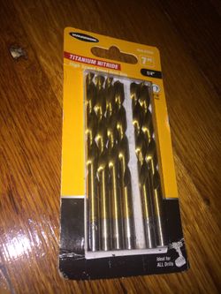 Warrior Titanium Nitride 7pc 1/4 steel drill bits (only 6) brand new