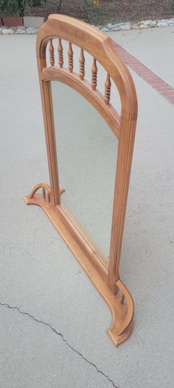 Free standing mirror, solid wood
