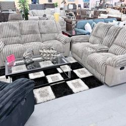 Reclining Sofa And Love Seat In Stock For Fast Delivery 