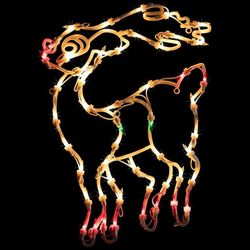 18" Lighted Reindeer Double Sided Christmas Window Silhouette Decoration