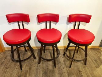 (3) High-Quality Counter Height Swivel Stools