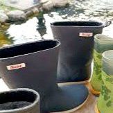 Racing  Made In Italy  Grey/ Black Fleece Lined Rain Boots Kids Children's Size 3y