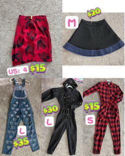Women’s Clothing Lot - Cute Jumpsuits & Skirts (Sizes S/M/L) - Worn Once!
