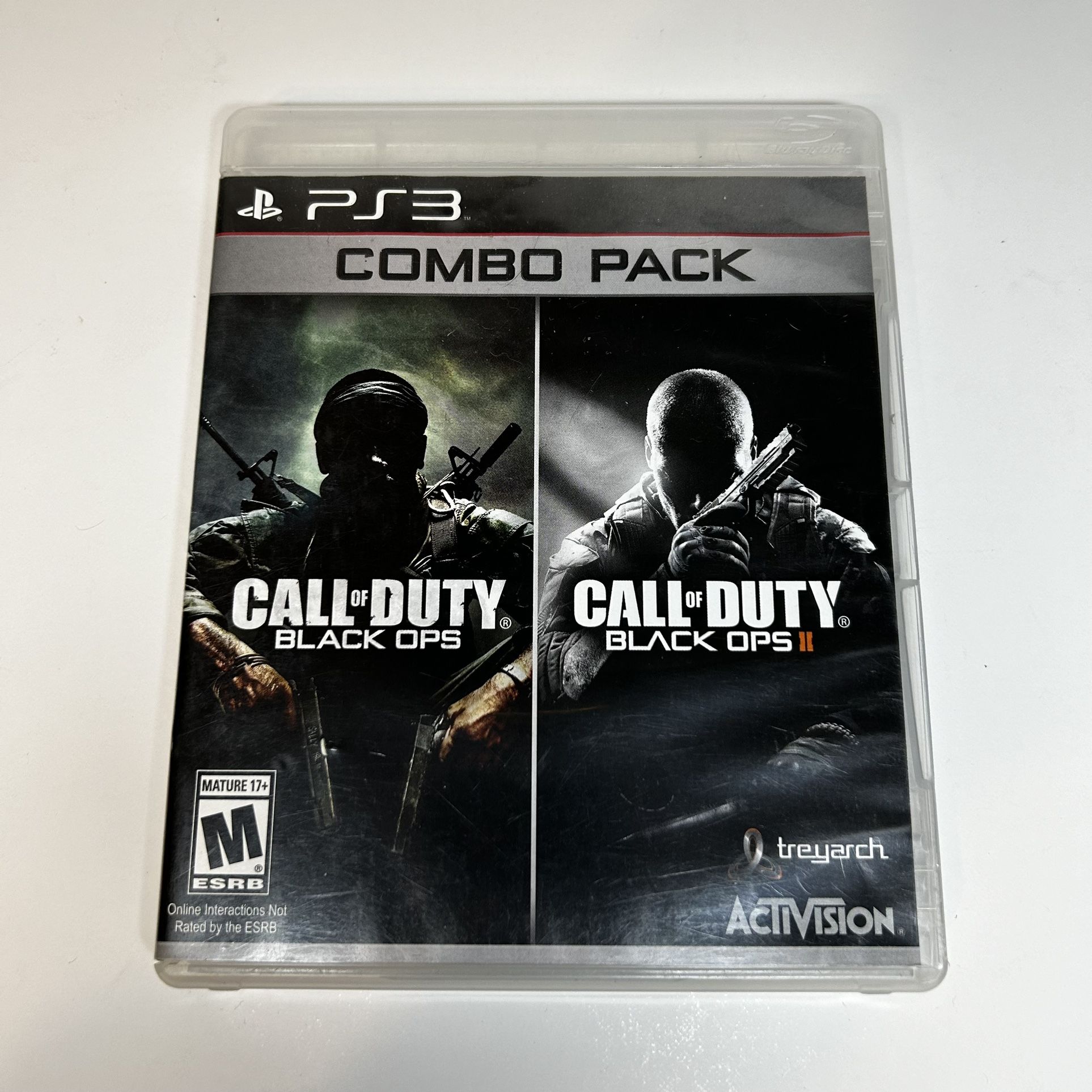 Call Of Duty Black Ops 1 & 2 Combo Pack Sony PlayStation 3 PS3, TESTED & WORKING!