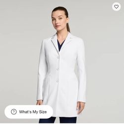 JAANUU Linea 33" White Coat, Women’s XL, Lined, Lab-style Blazer Coat
