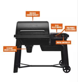 Woodridge BBQ Wi-Fi Wood Pellet Grill and Smoker in Black
