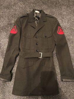 Original military issued marine uniform with ranking