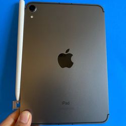 Apple Ipad Mini 6th Generation (2021/ 8.3” Liquid Retina ) 64GB WiFi + cellular (5G Unlocked) with pen, case & Accessories 