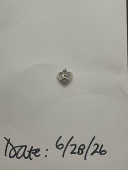 James Avery Heart Script Initial Charm - Letter “S”