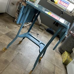 Metal Desk Or Side Table w/Drop Down Sides