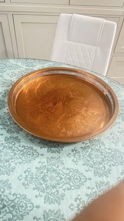 Charola De Cobre Con Sus Tazones