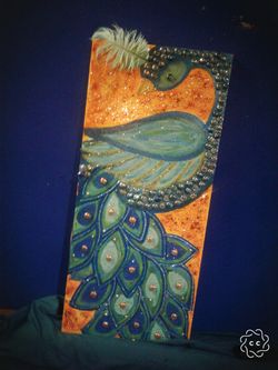Handcrafted "Peacock" Painting