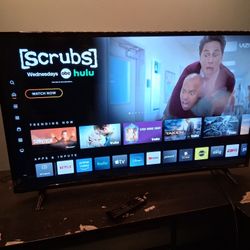 Vizio Flat Screen TV with Remote – 4 HDMI – Slim – Good Condition