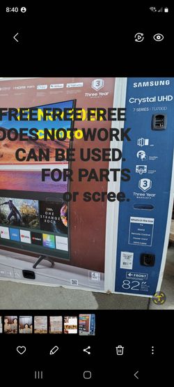 TV 82" Samsung FREE for Parts or screen only